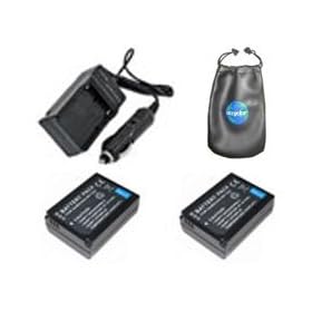 ValuePack (2 Count): Digital Replacement Battery PLUS Mini Battery Travel Charger for Specific Digital Camera and Camcorder Models / Compatible with Samsung ED-BP1030, EDBP1030, BP1030 Charges with Intelligent Charge Technology - Includes Car Adapter, TWO Batteries and ONE Leatherette Camera / Lens