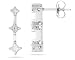 .25 ct.tw Three-Stone White Gold Diamond Drop Princess Earrings 14k