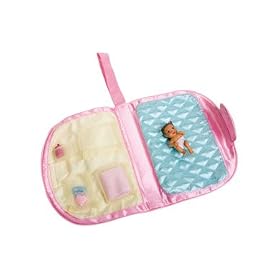 Baby In My Pocket Nappy Changing Bag With 2 Babies, Bottle And Blanket