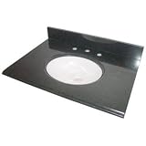 Pegasus 37684 Black Granite 37" Granite Vanity Top with Bowl and 8" Spread 376