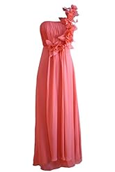 One Shoulder Chiffon Evening Dress/Homecoming Dress/Bridesmaid Dress/Prom Dress/Party Dress 