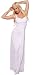 White Sleeveless Strap Rhinestone Empire Long Party Bridal Wedding Gown