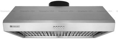 XtremeAIRUltra Series UL13-U36, 36" width, Baffle filters, 3-Speed Mechanical Buttons, Full Seamless, 1.0 mm Non-magnetic S.S, Under cabinet hood