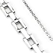316L Stainless Steel RR Link Chain Bracelet - Length 9.25" (235mm) - Width 10mm