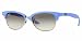 Ray Ban Women's Rb4132 Cathy Clubmaster Silver / Azure Frame/Grey Gradient Lens Metal/Plastic Sunglasses