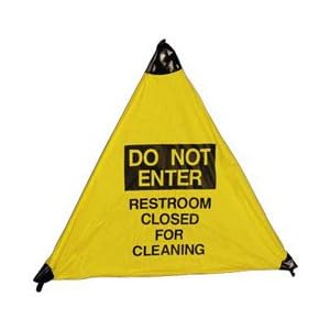HFS6 to 10 - Handy Cone Floor Sign, Do Not Enter Restroom Closed For Cleaning, 18