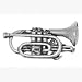 Pewter Cornet Pin Badge or Brooch Gift for Scarf, Tie, Hat, Coat or Bag