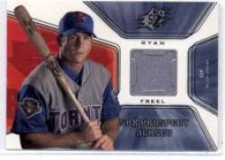 2001 SPx #128 Ryan Freel JSY RC - Toronto Blue Jays (RC - Rookie Card - Piece of Authentic Jersey) (Baseball Cards)