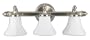 Price Pfister 7683-71  Catalina Vanity, 3 Light, Opal White Glass with Brushed Nickel Finish