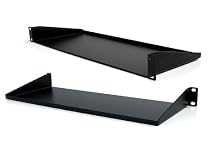 StarTech.com CABSHELF1U 19-Inch 1U Universal Fixed Server Rack Cabinet Shelf Computer Case (Black)
