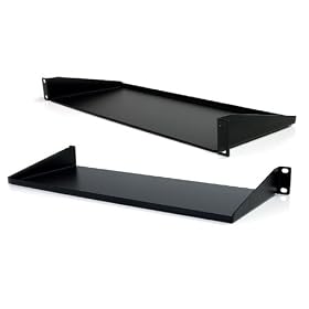 StarTech.com CABSHELF1U 19-Inch 1U Universal Fixed Server Rack Cabinet Shelf Computer Case (Black)