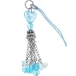 Gioielli Italy Aqua HEART BALI CHAIN Glass Bead Cell Phone Charm