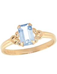10K Gold Girls March Birthstone Ring (size 4)