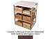 Wine Cellar Innovations Natural Premium Redwood with Classic Mahogany Stain Double Deep Case Rack with Tabletop 37x30x27-in.