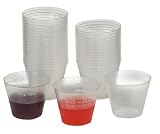 Unbreakable Plastic Medicine Cup, 5000/Case