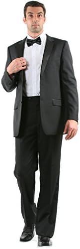 United Suit Men's Wool Modern Fit 2-Piece Suit Tuxedo Blazer &amp; Trouser Set
