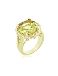 Yellow CZ Organic Ring