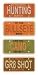 Karen Foster License Plates 4/Package, Hunting Image