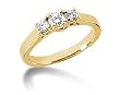 0.45CTW Trellis Three Stone Diamond Ring in 14k Yellow Gold