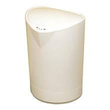 NST Nine Stars DZT-8-2W Infrared Touchless Automatic Motion Sensor Lid Open Trash Can, White, 2.1-Gallon
