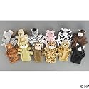12 Velour Animal Hand Puppets Monkey Cow Pig Etc
