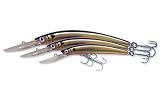 Yo-Zuri Crystal Minnow Deep Diver Lures Size: R539 (4 3/8); Color: Green/Silver (C44)