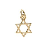 18kt Gold over Sterling Silver Star of David Pendant