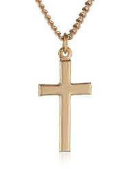Bob Siemon Gold Plated Plain Cross Pendant Necklace, 24"