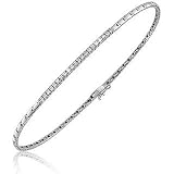 Forzieri 18K White Gold Diamond Channel Tennis Bracelet