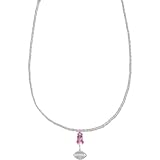 LogoArt Chicago Bears Breast Cancer Awareness Necklace