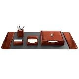 31ieffazcnL. SL160  Bosca Monogrammed Leather Desk Pad   Cognac   Frontgate, Cognac