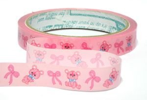 Imagen 2 de Cinta adhesiva, osito de peluche y lazos