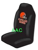 Set of 2 NFL Licensed Universal-Fit Front Bucket Seat Cover - CLEVELAND BROWNS