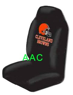 Set of 2 NFL Licensed Universal-Fit Front Bucket Seat Cover - CLEVELAND BROWNS