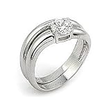 Curved CZ Wedding Set
