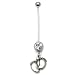 Pregnancy belly bars | Baby Feet | Clear | PTFE navel bars