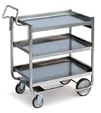 31iepgTo5VL. SL160  Vollrath 97211 Knock Down Heavy Duty Stainless Steel Utility Cart with Three Shelves