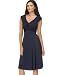 Calvin Klein Sleeveless Ruched Criss-Cross V-Neck Dress