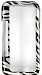 Zebra Stripes (Silver) Shield Protector Case for Motorola Backflip MB300