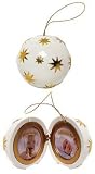 Crosley BK-336 Musical Photo Frame Christmas Tree Ornaments in White - Crosley BK336