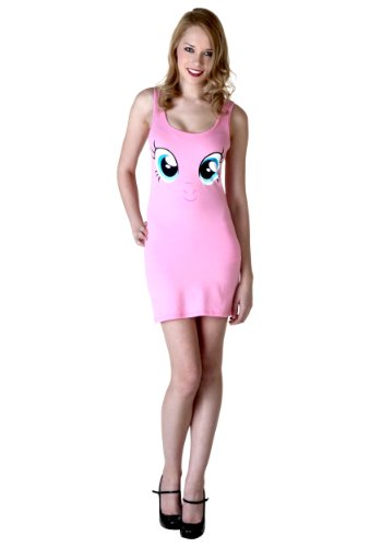 My Little Pony Pinkie Face Pink Juniors Tunic Tank (Small)