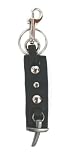 Auburn Leather 41-8223-100 True Freedom Collection Black Small Studded Key Chain with Cross