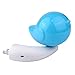 HITOP Cute Bird Shape Design Smart Dusk to Dawn Light Control LED Night Light With Switch (Blue)