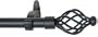 Window Curtain Rod / Drapery Rod 44 Inch - 108 Flat Spiral Black