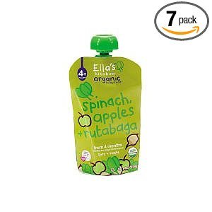 Ella's Kitchen Organic Baby Food Spinach, Apple and Rutabaga, 3.5-Ounce Pouches (Pack of 7)