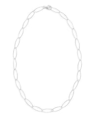 16" Marquise Shape Wire Link Necklace