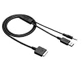 3.5mm Audio and USB Interface Cable. 115cm 3-in-1 Apple Dock Connector to 3.5mm Audio AUX and USB Cable for iPhone 3G S, 4, 4S, All iPod Models and iPad 1 and 2. Enables Charging and High Quality Line Out Sound (and steering wheel control on Ford cars with USB and Aux.)