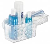 InterDesign Pebblz Bath Suction Combo Basket, Clear
