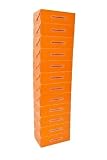 12 Ladies Tangerine Stackable Shoe Boxes
