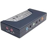 Sabrent USB-SND8 8-Channel 3D USB 2.0 External 7.1 Surround Sound Box with Digital Output
